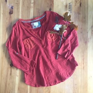 Anthropologie Postmark Burnt Orange 3/4 Sleeve